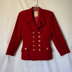 VERTIGO Pour La Ville Wool double breasted Blazer Red Small